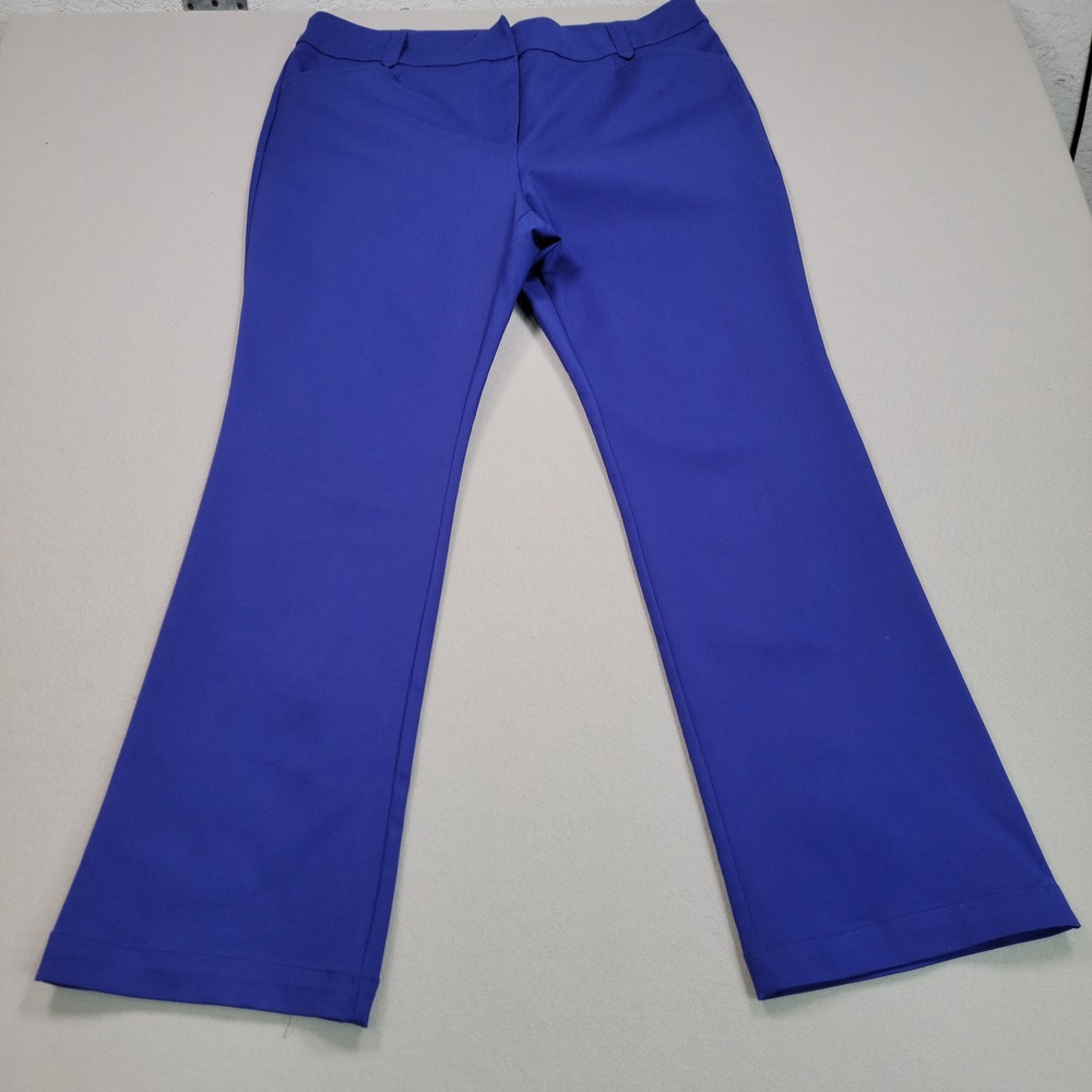 New York & Company Womens Blue Dress Pants Size 18 Straight Leg NWT